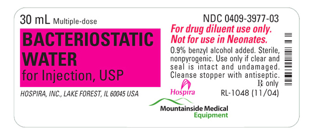 Hospira Bacteriostatic water